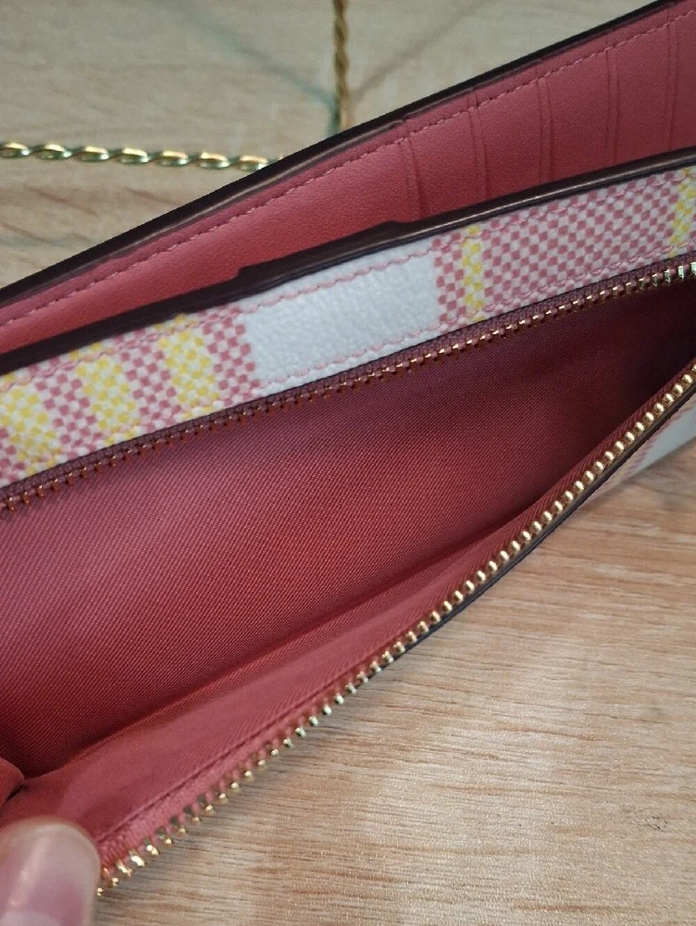 Coach Taffy Multi Plaid Slim Wallet Nwt